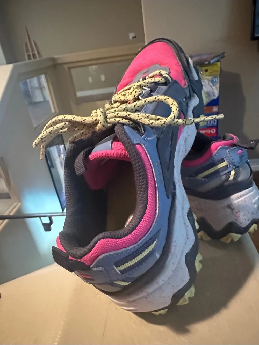 Fila Women's Pink, Black & Yellow Trail Sneakers